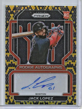 Jack Lopez 2022 Panini Prizm Snakeskin Prizm Autograph Rookie #27/35