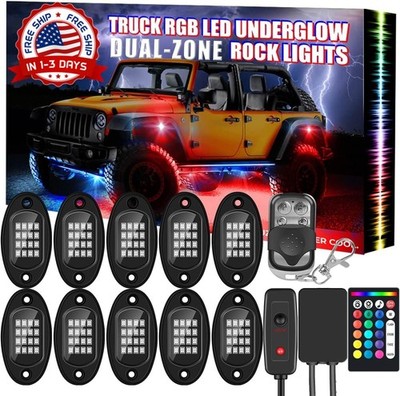 Kit De Luces LED RGB Para Roca, 10 Unidades De Luz De Neón Multicolor Con Brillo