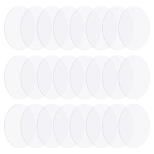 24Pack Acrylic Circle Blanks 3.5" Round Clear Disc with Hole Transparent