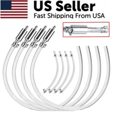 4 PCS Brake Bleeder Hose, One Way Check Valve Tube Bleeding Tool Kit Silver US