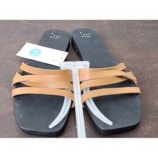A New Day Women's Tan Strappy Flat Sandals Size 7.5