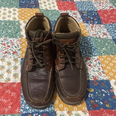 LL Bean Allagash Bison Chukka Boots Brown Leather Mens 9.5 D 244479