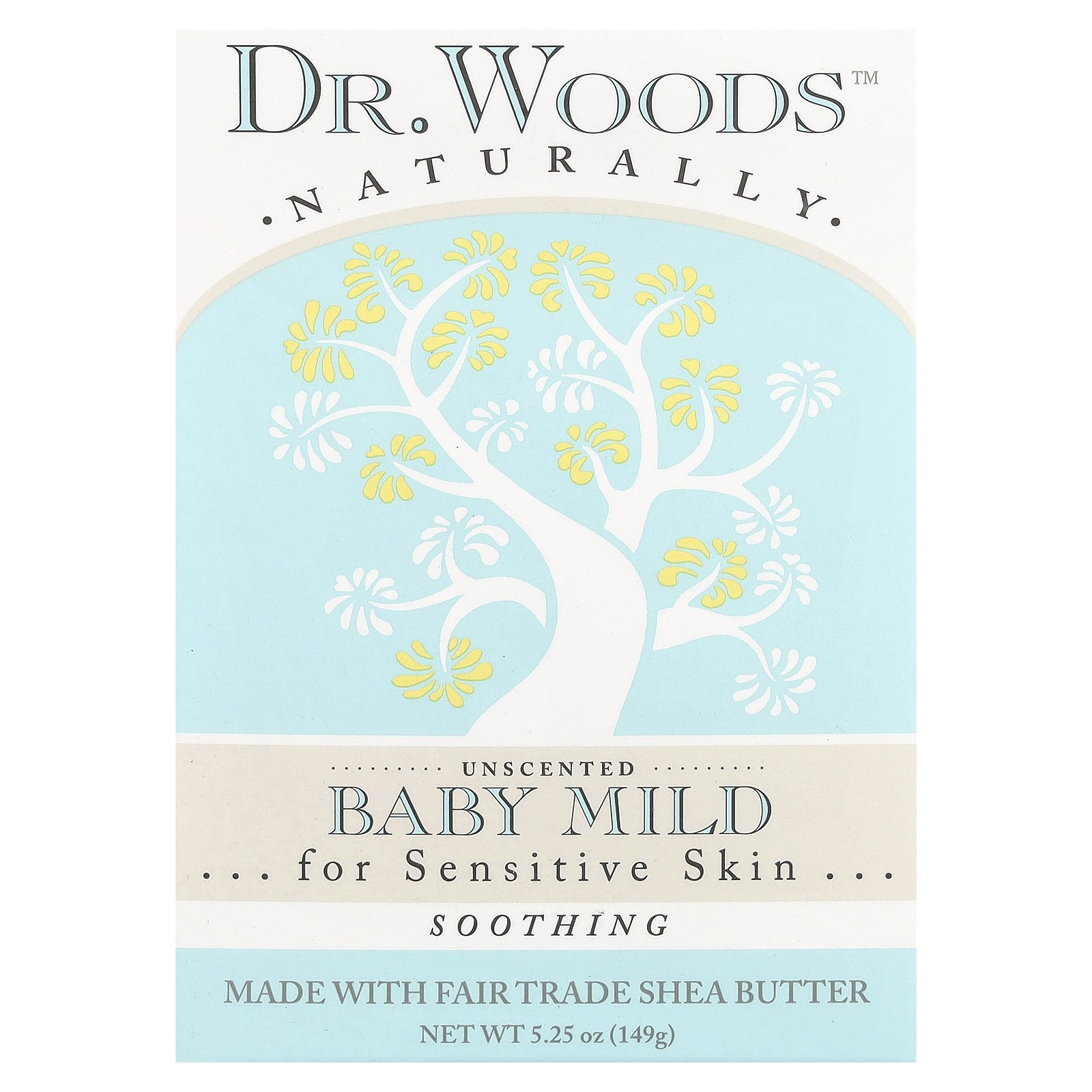 Baby Mild Bar Soap, Sensitive Skin, Unscented, 5.25 oz (149 g)