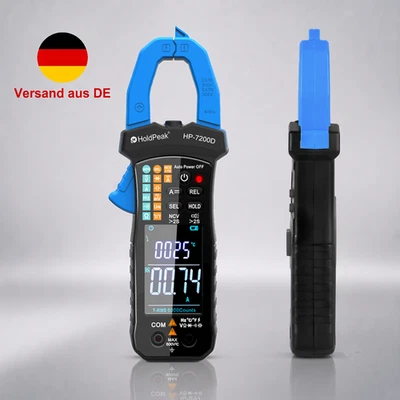 Digital-Multimeter 600V 400A 6000Counts True-RMS NCV Temperatur Dioden-Test HOLD - Bild 1 von 4