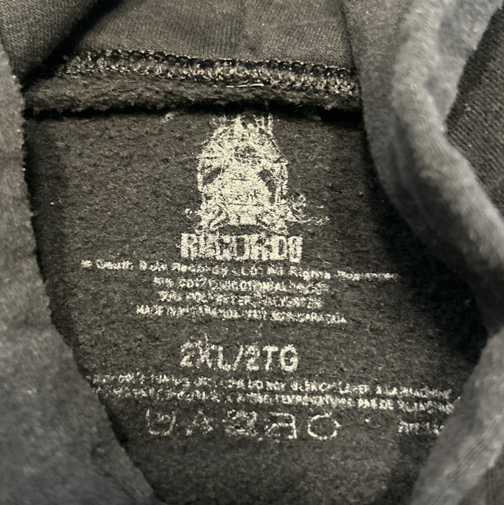 FILA Felpa con cappuccio Death Row Records uomo taglia 2XL nera pullover anni 90 hip hop rap vintage