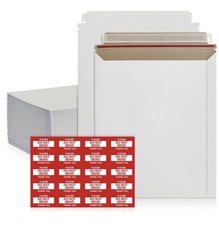 9x11.5" RIGID PHOTO MAILERS ENVELOPES FLAT DOCUMENT SELF SEAL MAILER, 25 Pack