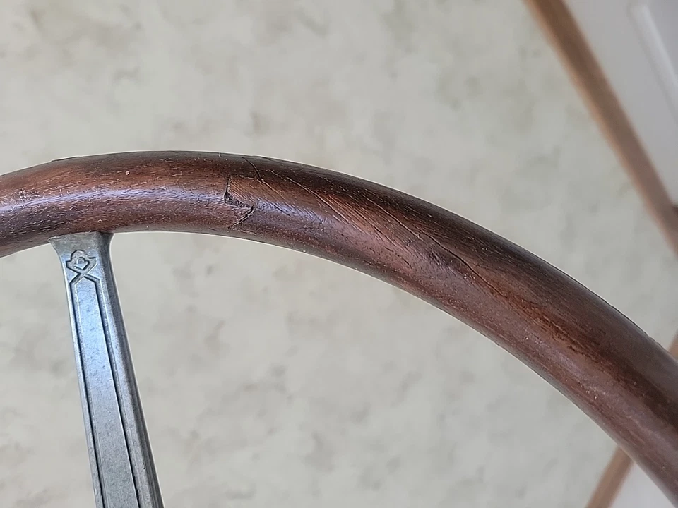 1928 BUICK Standard Six, VOLANTE de alumínio gravado, Hot Rod, Rat Rod - Imagem 4 de 4