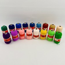 Dee Lite Punch Needle Embroidery Yarn Thread Mixed Colors Lot of 17 Spools