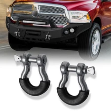 2 pcs 3/4" Heavy Duty D Ring Shackle w 7/8" Screw Pin 57,000Ibs Break Strength