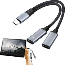 USB C Splitter,U-Sb C Splitter 2 Port Charging,U-Sb-C Double Adapter,Usb-C Male 
