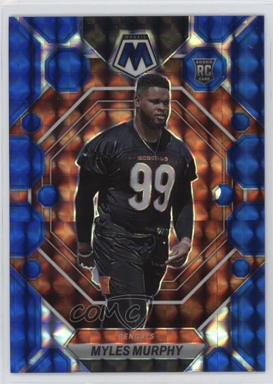 2023 Panini Mosaic Rookies Blue Prizm 86/99 Myles Murphy #351 Rookie RC 1g40