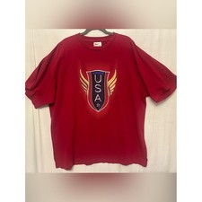 Nike USA Crest T Shirt Men’s XL Made in USA Red Y2K Swoosh