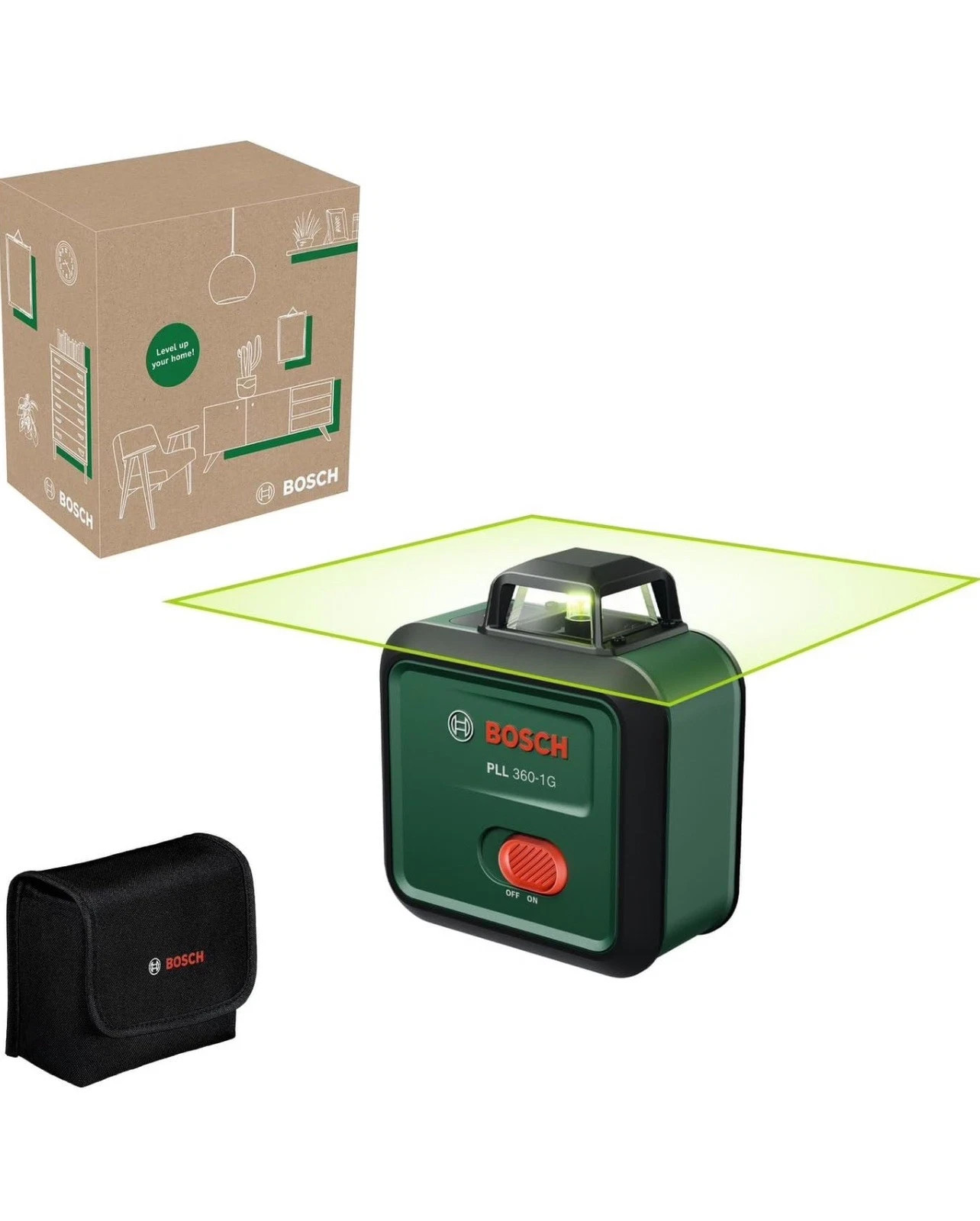 Bosch PLL 360-1G Laser Verde: Allineamento Perfetto a 360° per Casa