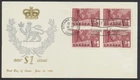 1963 #411 $1 Canadian Exports FDC Block Personal Cachet Ottawa