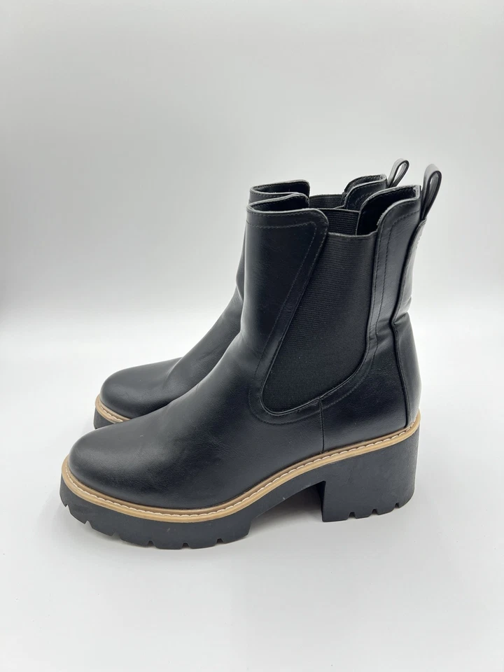 Botas Chelsea DV Dolce Vita Mujer Talla 9 Tattler Suela Plataforma Cuero Negro Foto 3 de 4