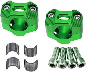 7/8'' 1 1/8'' 22MM 28MM CNC Handlebar Handle Risers Adjustable Fat  Color: Green