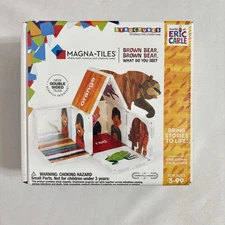 NEW ERIC CARLE Magna Tiles Brown Bear Brown Bear 16 Pcs Ages 3+ SEALED BOX