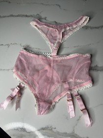 Agent Provocateur Lace Panty and Panty Garter Set Knickers Forever S