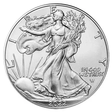 2022 1 oz .999 Fine Silver American Eagle $1 Coin BU