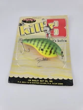 Rare Bagley All Brass Killer B3 Square Bill  Green Crayfish on Chart. Vtg/NOS 