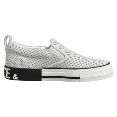 DOLCE & GABBANA Shoes White Perforated Custom 2.Zero Sneakers EU43.5 / US10.5