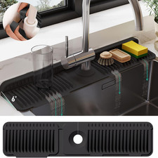 Silicone Faucet Mat for Kitchen Sink Splash Guard Behind Faucet