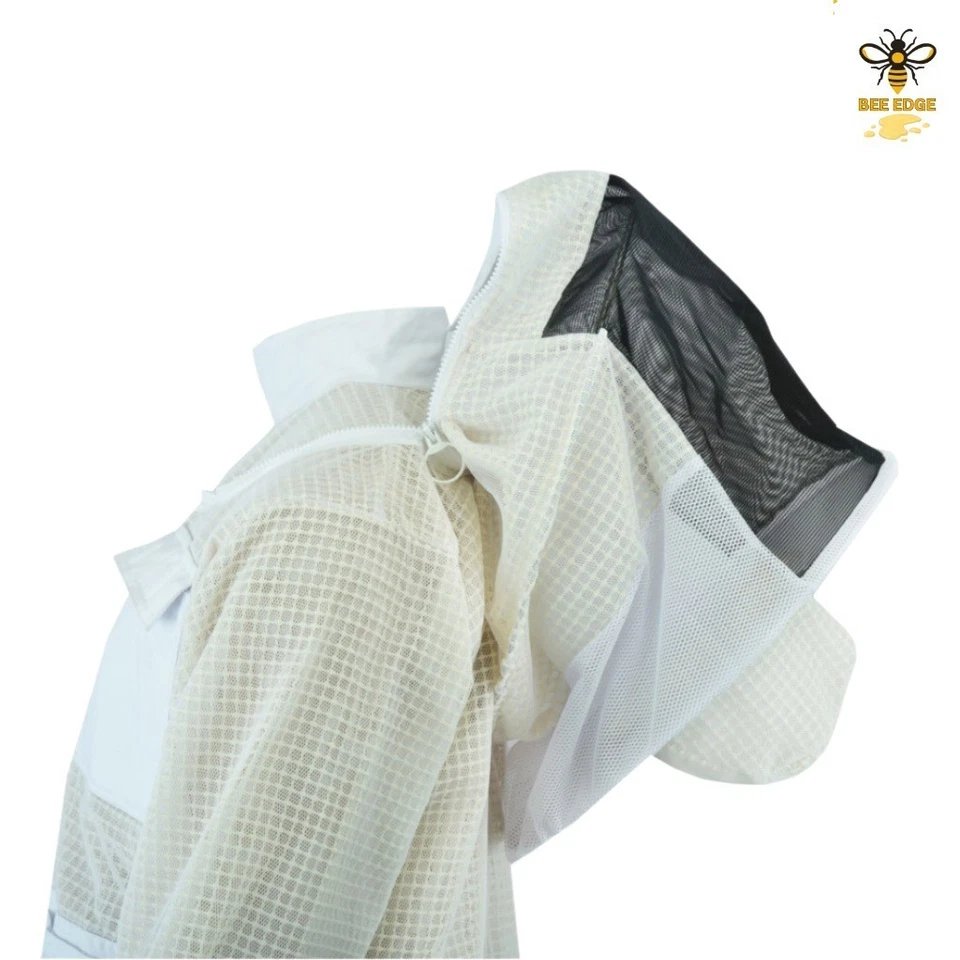 Beekeeping Jackets – White & Brown Bee jacket Combo | Premium Ventilated jackets - Immagine 2 di 4
