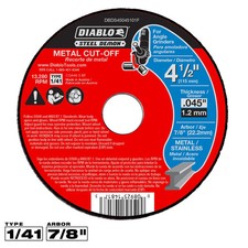 DIABLO DBDS45045101F 4-1/2" Type 1 Steel Demon  Metal Cut-Off Disc
