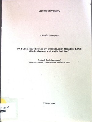 On some Properties of stable and related Laws (Limits theorems with stable limit