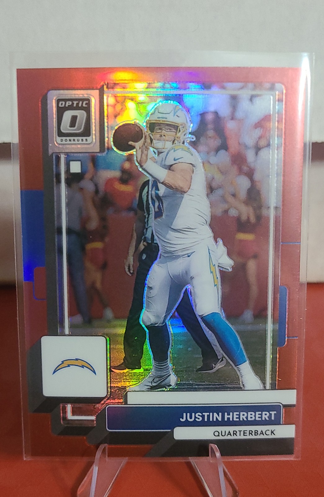 2022 Panini Donruss Optic - Justin Herbert #108 Red Prizm /99