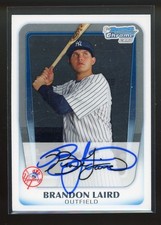 2011 Bowman Chrome BRANDON LAIRD Signed Card autograph auto ASTROS YANKEES