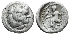 Ancient Greek Silver Hemidrachm - Amphipolis Macedonia 336-323 BC - Alexander II