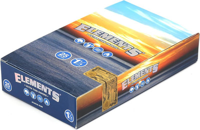 Elements 1.25 1 1/4 Size Ultra Thin Rice Rolling Paper 25 Count (Pack of 1)