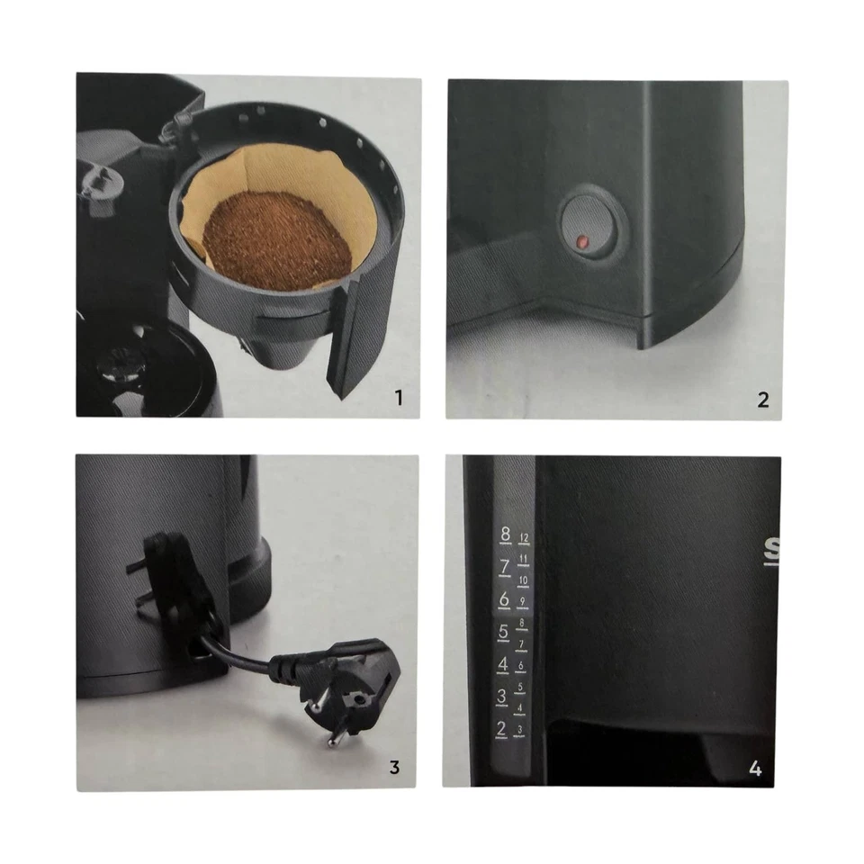 Severin KA 9307 Filterkaffeemaschine mit 2 Isolierkannen Thermo Schwarz NEU OVP - Bild 2 von 3