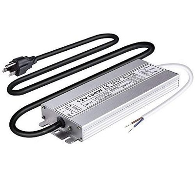 Idealy 12VDC 8.33AMP 100W LED DriverWaterproof IP67 LED Power Supply Low Volt...