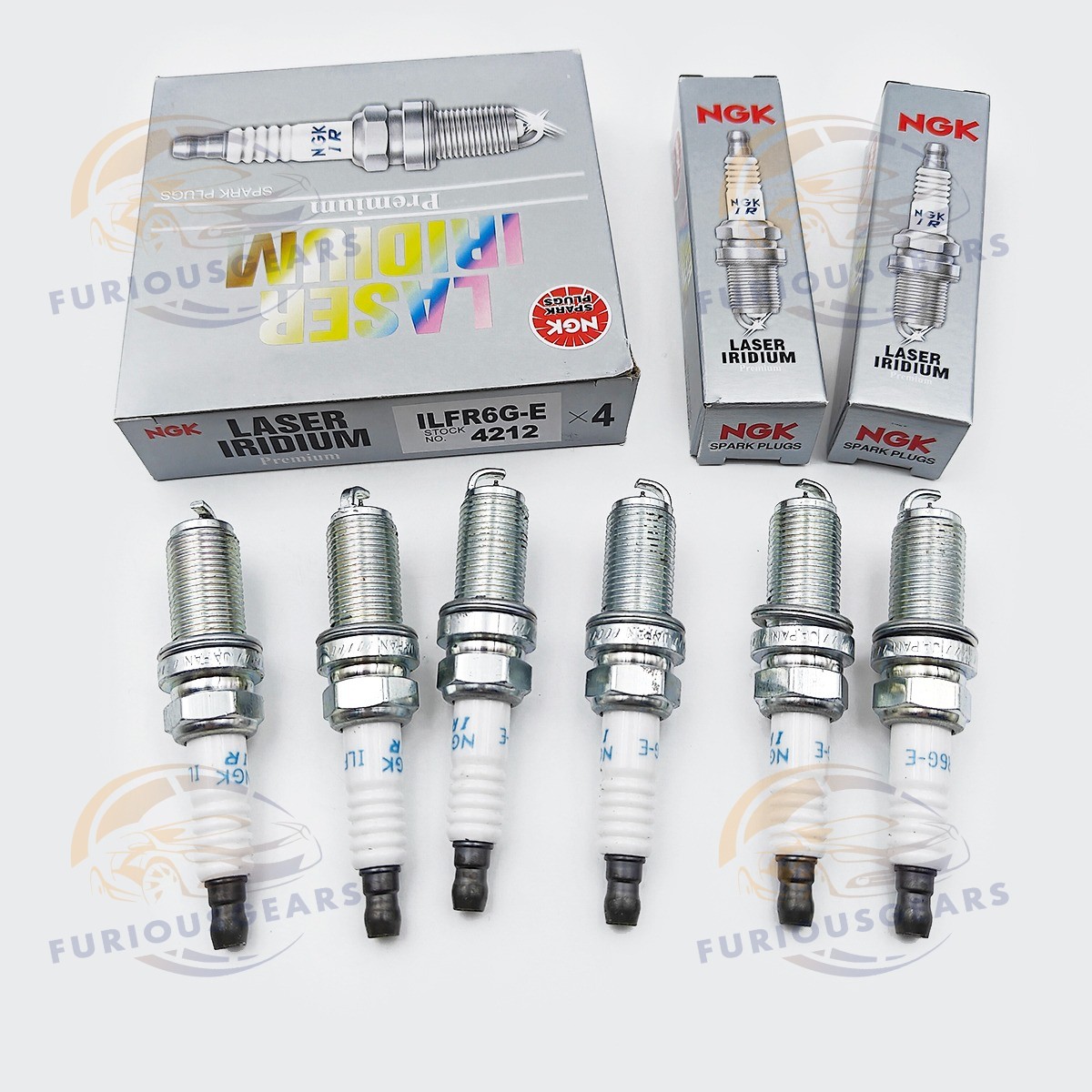 6 pc NGK 4212 ILFR6G-E Laser Iridium Spark Plugs for FGR8MQI BM0006613 oo