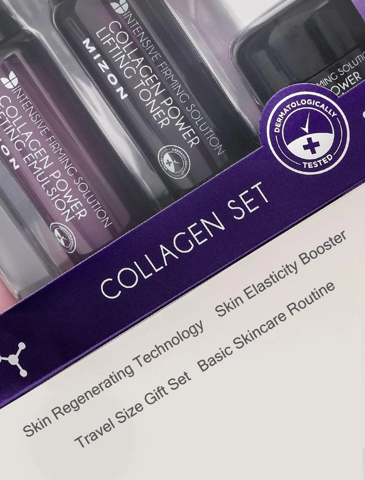 MIZON Marine Collagen Mini Set Viaje Cuidado de la Piel Set Tónico+Emulsión+Crema para Ojos+F... Foto 3 de 4
