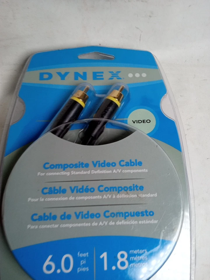 Dynex DX-AV041 Composite Video Cable – RCA (Yellow) – 6 ft – NEW Sealed - Image 3 of 4