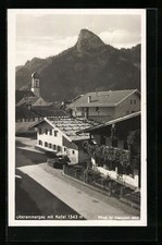Ansichtskarte Oberammergau, Ortsansicht mit Kofel 1932 