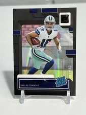 Jalen Tolbert 2022 PANINI Clearly Donruss Black Rookie Card 7/10 SSP SP