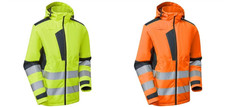 Premium  Hi Vis Jacket Eco Thermal Waterproof Fleece Lined Padded 3 Zip Pockets