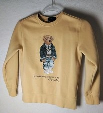 Polo Ralph Lauren Polo Bear Empire Heritage Yellow Sweatshirt Sz 8