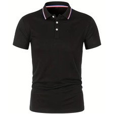 2025 Hot Sale Men's Summer Casual Breathable Comfortable Polo Shirt Men's Solid