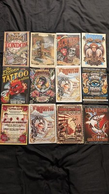 LONDON TATTOO CONVENTION OFFICIAL GUIDE PROGRAMMES 2008 -2013 + FLYERS INKED