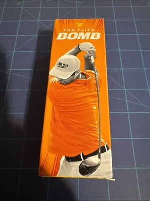 TOP FLITE BOMB GOLF BALLS  EXPLOSIVE LONG & STRAIGHT, 3 BALL'S. WHITE, NEW