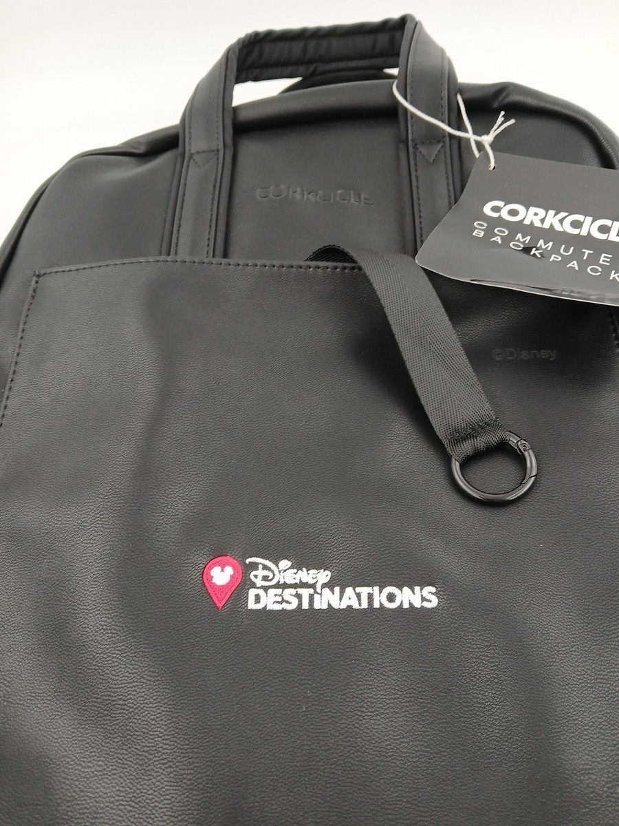 Corkcicle Commuter Backpack Black Disney Destinations Laptop Vegan