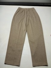 Blair Womens Size M Pull On Pants Stretch Athleisure Beige Acrylic Cotton Blend