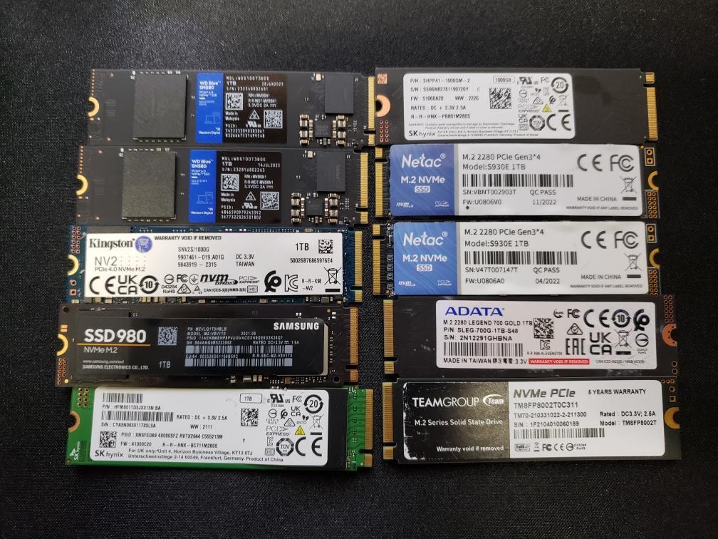 BULK LOT of 10] NVMe 1TB SSD SAMSUNG HYNIX SANDISK TOSHIBA WD | eBay