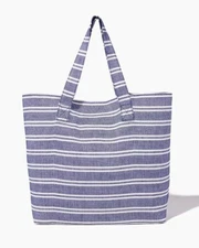 Charming Charlie ~ NEW Large Canvas Beach Tote  ~ NWT