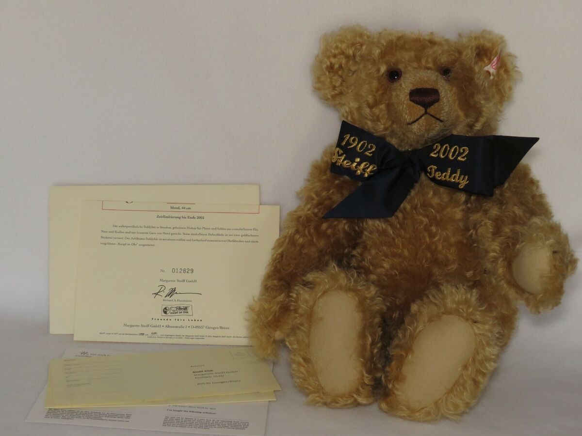Blonde Centenary Teddy Bear 2002 Steiff 17 Blonde Centenary Teddy Bear 2002 Steiff 17